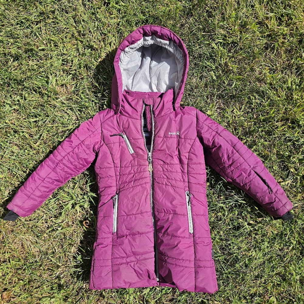 Kamik Kids Magenta Hooded Puffer Jacket